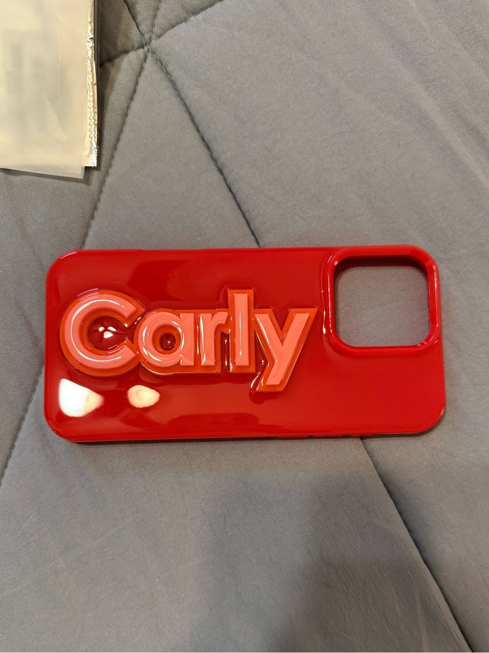 BAUBLE BAR custom iPhone 16 Pro Max case with name “Carly”
